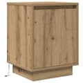 Miniatyrbilde 8 av 11: vidaXL Nattbord med LED 2 stk artisan eik 38x34x50 cm