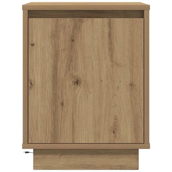 vidaXL Nattbord med LED 2 stk artisan eik 38x34x50 cm
