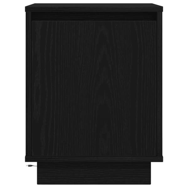 vidaXL Nattskap med LED-lys Sort 38x34x50 cm