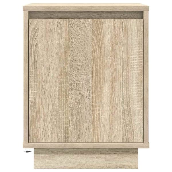 vidaXL Nattskap med LED-lys 2 stk sonoma eik 38x34x50 cm