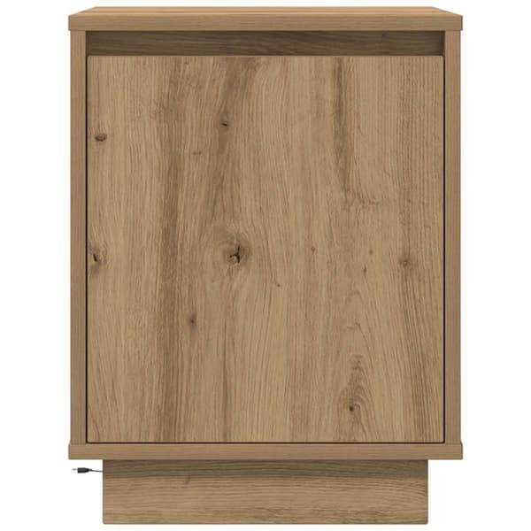 vidaXL sengeskabe 2 stk. med LED-lys 38x34x50 cm kunsteg