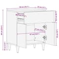 Miniatyrbillede 11 af 11: vidaXL sengebord 50x33x60 cm massivt mangotræ lysegrå