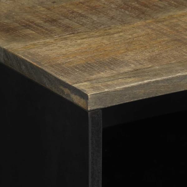 vidaXL sengebord 50x33x60 cm massivt mangotræ lysegrå