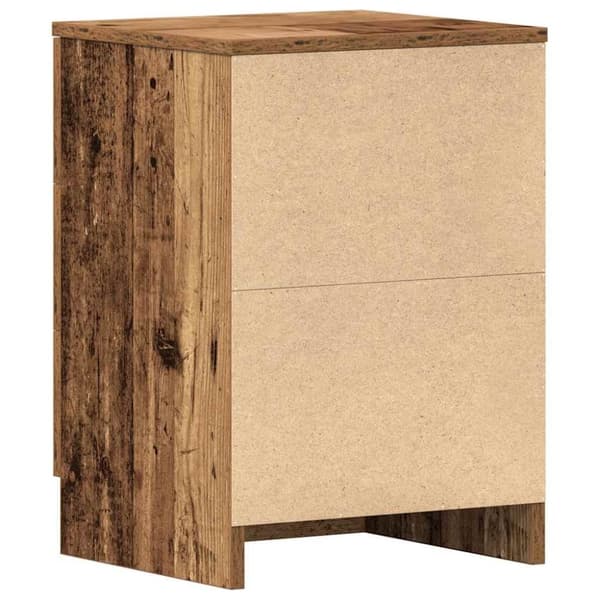 vidaXL sengeskab 38x35x55 cm konstrueret træ antikt træ