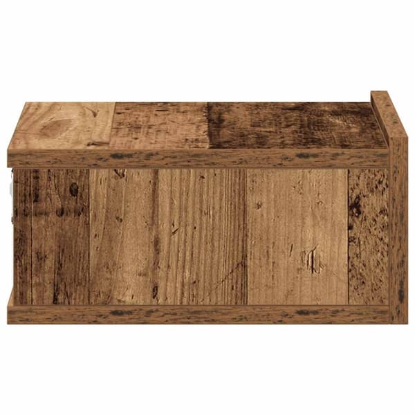 vidaXL svævende natborde 2 stk. 40x32x15 cm konstrueret træ antikt træ