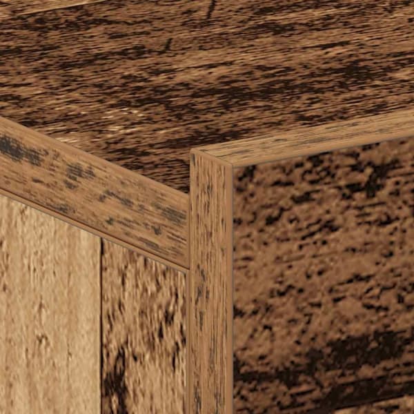 vidaXL svævende natborde 2 stk. 40x32x15 cm konstrueret træ antikt træ