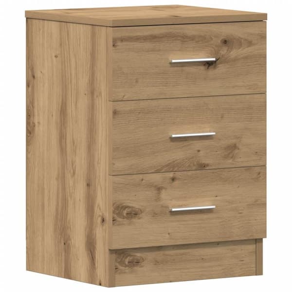 vidaXL sengebord 38x35x55 cm konstrueret træ kunsteg
