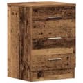 Miniatyrbillede 7 af 11: vidaXL sengeskabe 2 stk. 38x35x55 cm konstrueret træ antikt træ