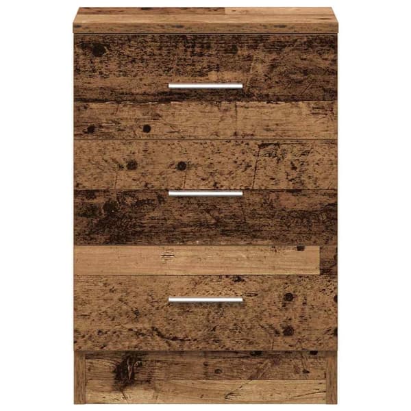 vidaXL sengeskabe 2 stk. 38x35x55 cm konstrueret træ antikt træ