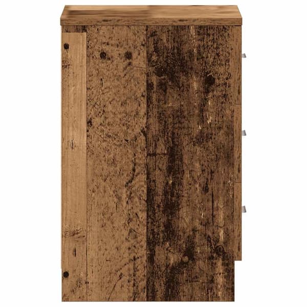 vidaXL sengeskabe 2 stk. 38x35x55 cm konstrueret træ antikt træ