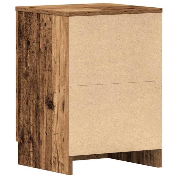 vidaXL sengeskabe 2 stk. 38x35x55 cm konstrueret træ antikt træ