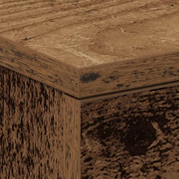 vidaXL sengeskabe 2 stk. 38x35x55 cm konstrueret træ antikt træ