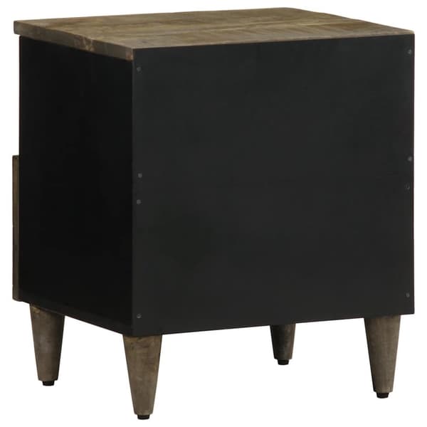 vidaXL sengeborde 2 stk. 40x33x46 cm massivt mangotræ lysegrå