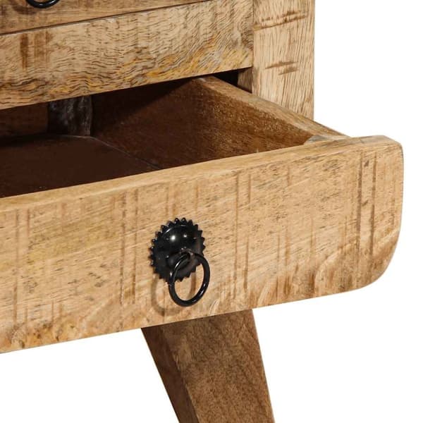 vidaXL Nattskap 2 stk 37x32x50 cm grovt heltre mangotre