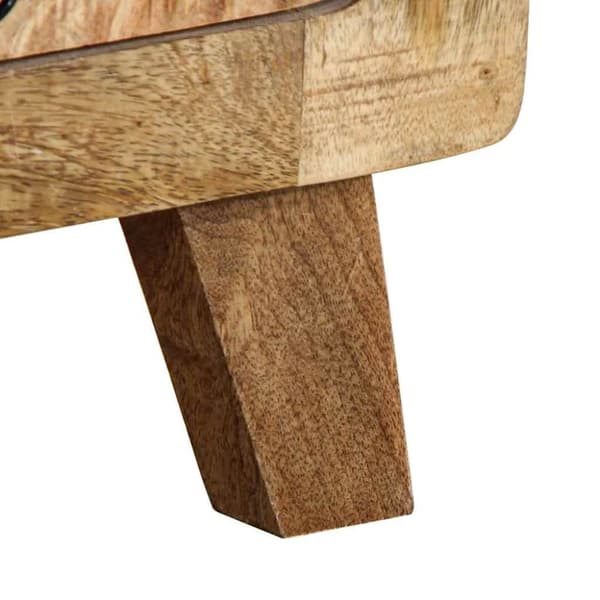 vidaXL Nattbord 37x32x50 cm grovt heltre mangotre