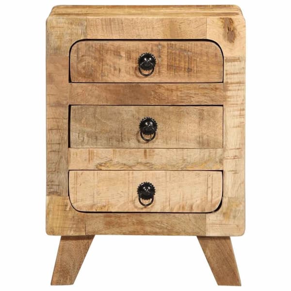 vidaXL Nattbord 37x32x50 cm grovt heltre mangotre