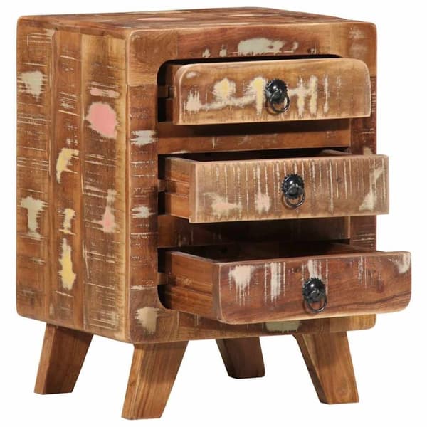 vidaXL Nattbord 37x32x50 cm gjenvunnet heltre