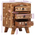 Miniatyrbilde 11 av 11: vidaXL Nattbord 37x32x50 cm gjenvunnet heltre