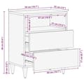 Miniatyrbillede 11 af 11: vidaXL sengebord 50x33x60 cm massivt mangotræ