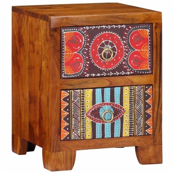 vidaXL Nattbord 35x35x45 cm heltre akasie
