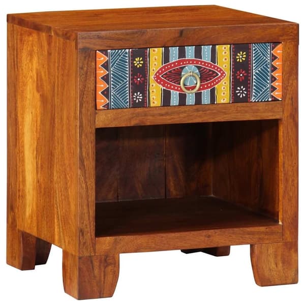 vidaXL sengebord 40x35x45 cm massivt akacietræ