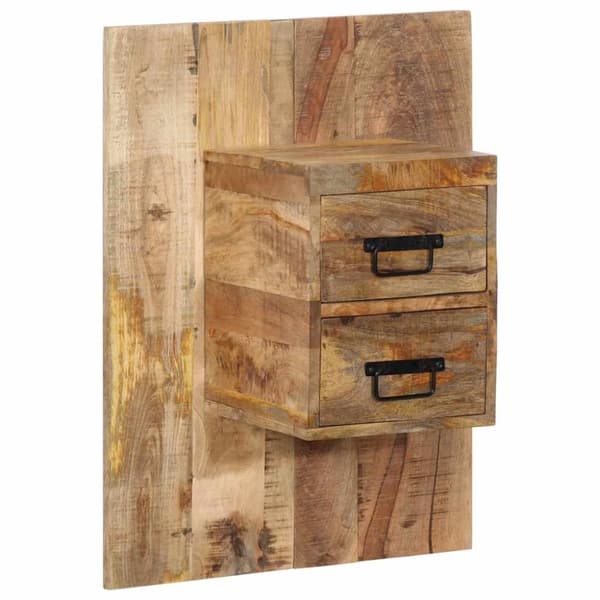 vidaXL sengeskab 60x32x80 cm massivt ru mangotræ