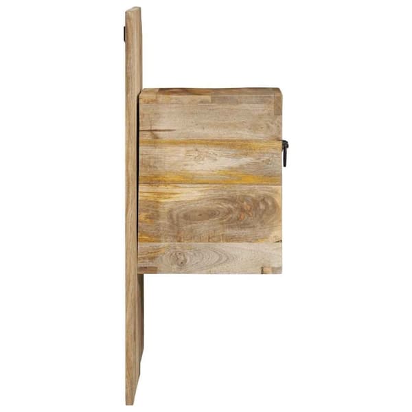 vidaXL sengeskab 60x32x80 cm massivt ru mangotræ