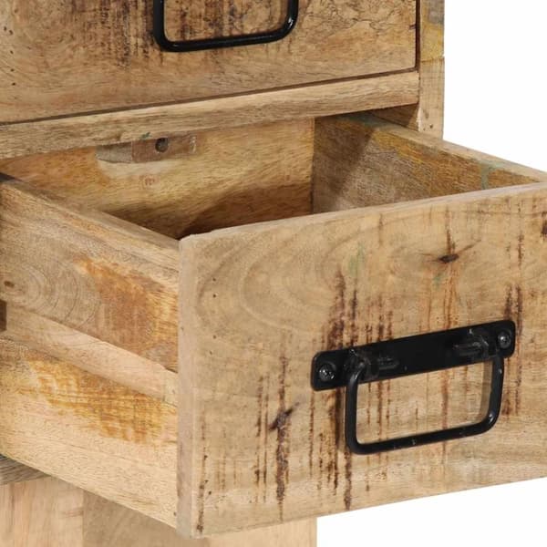 vidaXL sengeskab 60x32x80 cm massivt ru mangotræ