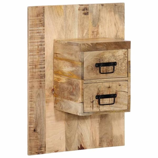 vidaXL sengeskab 60x32x80 cm massivt ru mangotræ