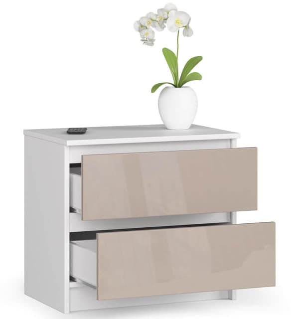 KOMMODE K60 2SZ CLP CAPPUCCINO GLANSEDE