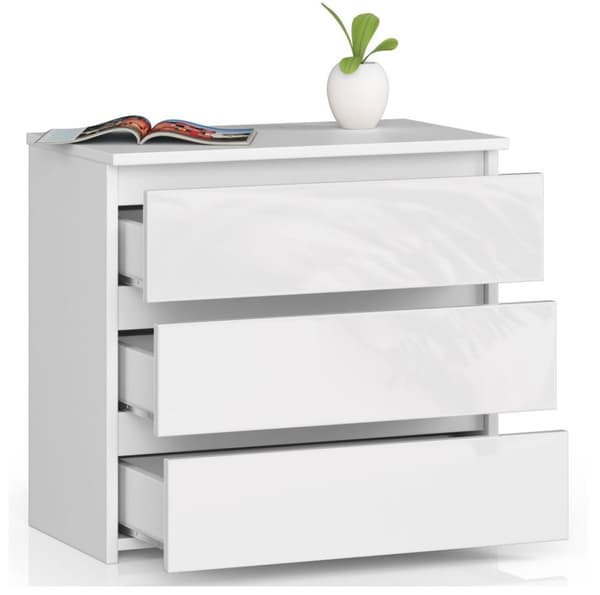 NATTDUKSBORDE CL3 60 cm VIT / VIT HIGH GLOSS