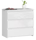 Miniatyrbild 1 av 5: NATTDUKSBORDE CL3 60 cm VIT / VIT HIGH GLOSS