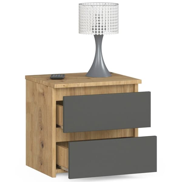 KOMMODE CL2 2SZ CLP DĄB ARTISAN / GRÅ