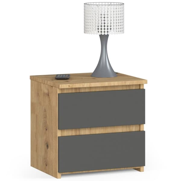 KOMMODE CL2 2SZ CLP DĄB ARTISAN / GRÅ
