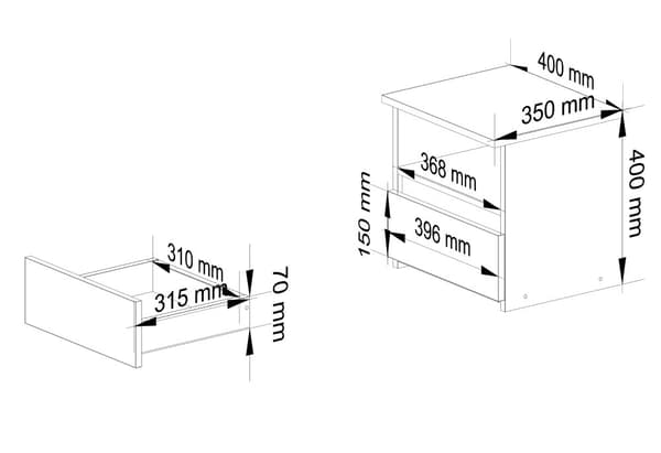 KOMMODE CL1 PK HVID / DÆK SONOMA