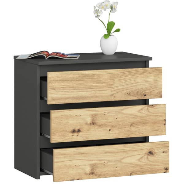 KOMMODE CL3 3SZ CLP GRÅ GRAFIT / DÅB ARTISAN