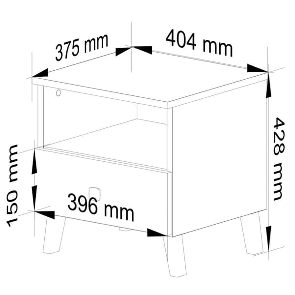 KOMMODE MOBI K-01 HVID SORT