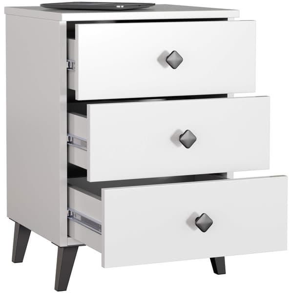 KOMMODE MOBI K-03 HVID SORT