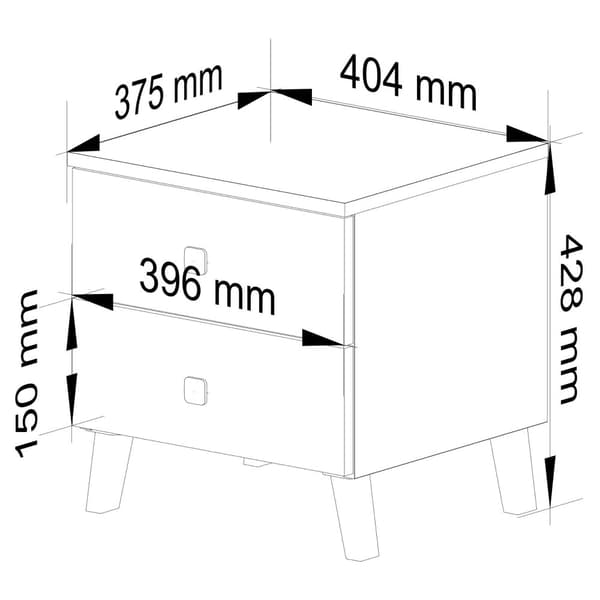 KOMMODE MOBI K-02 HVID SORT