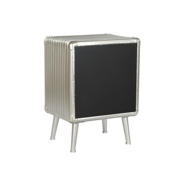 Natbord Home ESPRIT Sølvfarvet Metal Træ MDF 46 x 39 x 63 cm