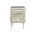 Miniatyrbilde 7 av 7: Nattbord Home ESPRIT Sølv Metall Tre MDF 46 x 39 x 63 cm