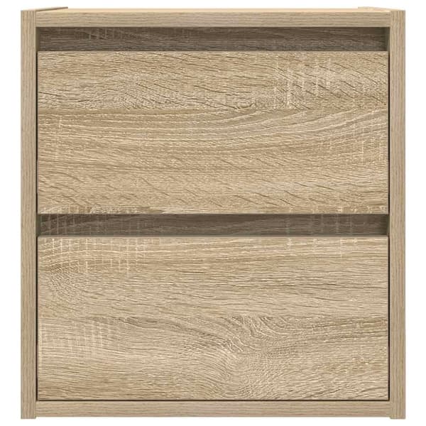 vidaXL Veggmontert nattbord sonoma eik 38x34x40 cm