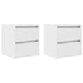 Miniatyrbilde 3 av 11: vidaXL Veggmontert nattbord 2 stk hvit 38x34x40 cm