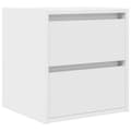 Miniatyrbilde 6 av 11: vidaXL Veggmontert nattbord 2 stk hvit 38x34x40 cm