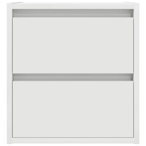 vidaXL Veggmontert nattbord 2 stk hvit 38x34x40 cm
