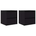 Miniatyrbilde 3 av 11: vidaXL Veggmontert nattbord 2 stk svart eik 38x34x40 cm
