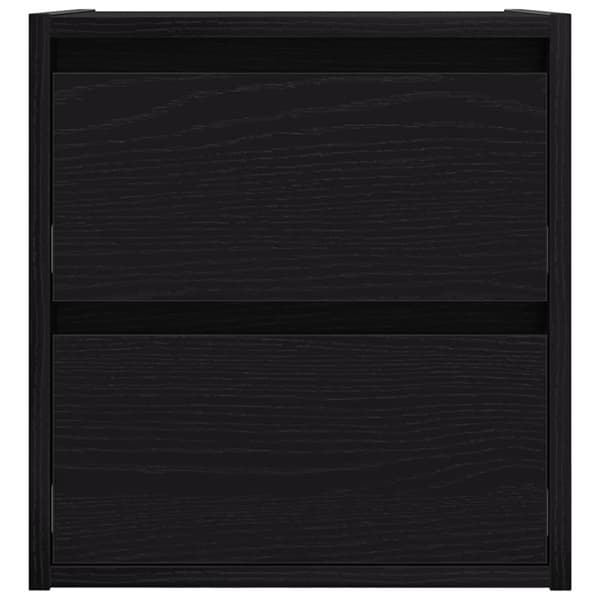vidaXL Veggmontert nattbord 2 stk svart eik 38x34x40 cm