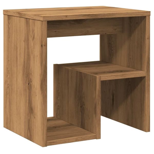 vidaXL Nattbord artisan eik 40x30x40 cm konstruert tre