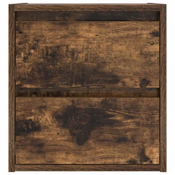 vidaXL væghængte sengeborde 2 stk. 38x34x40 cm røget egetræsfarve