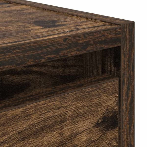 vidaXL væghængte sengeborde 2 stk. 38x34x40 cm røget egetræsfarve